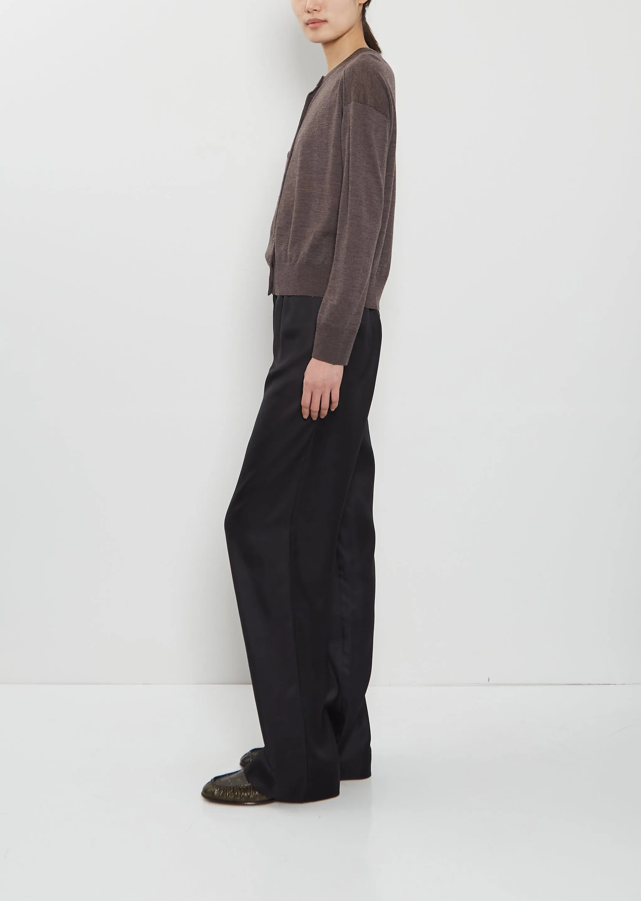 Kita Fine Cashmere Cardigan — Brown Melange sold by La Garconne product image thumbnail 2