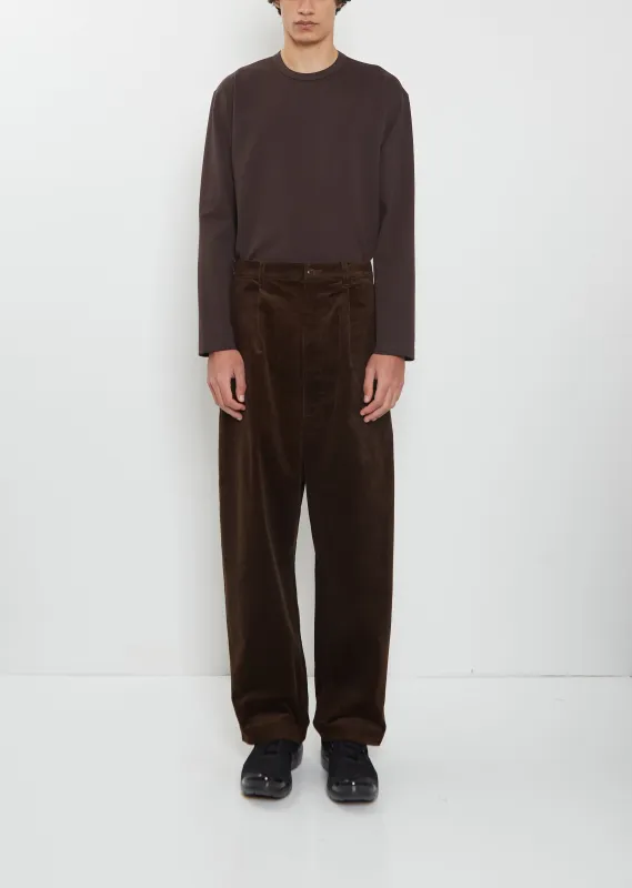 Cotton Corduroy Pants — Dark Brown made by La Garconne