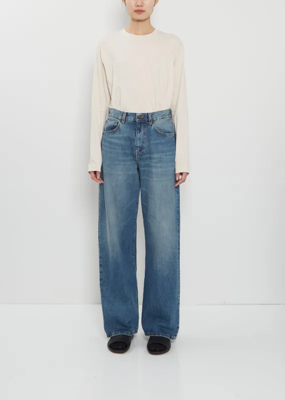 Wide Washed Denim Jean made by 6397