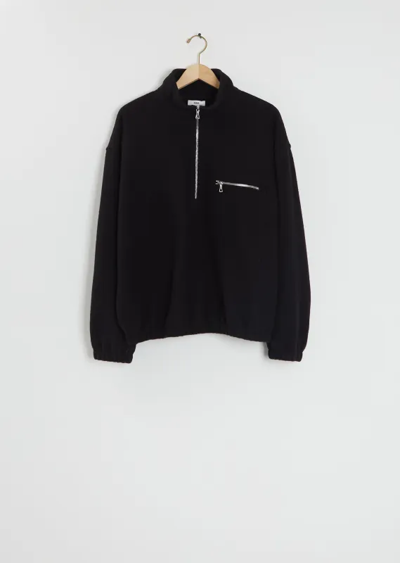 Wool Polar Fleece — Black made by La Garconne