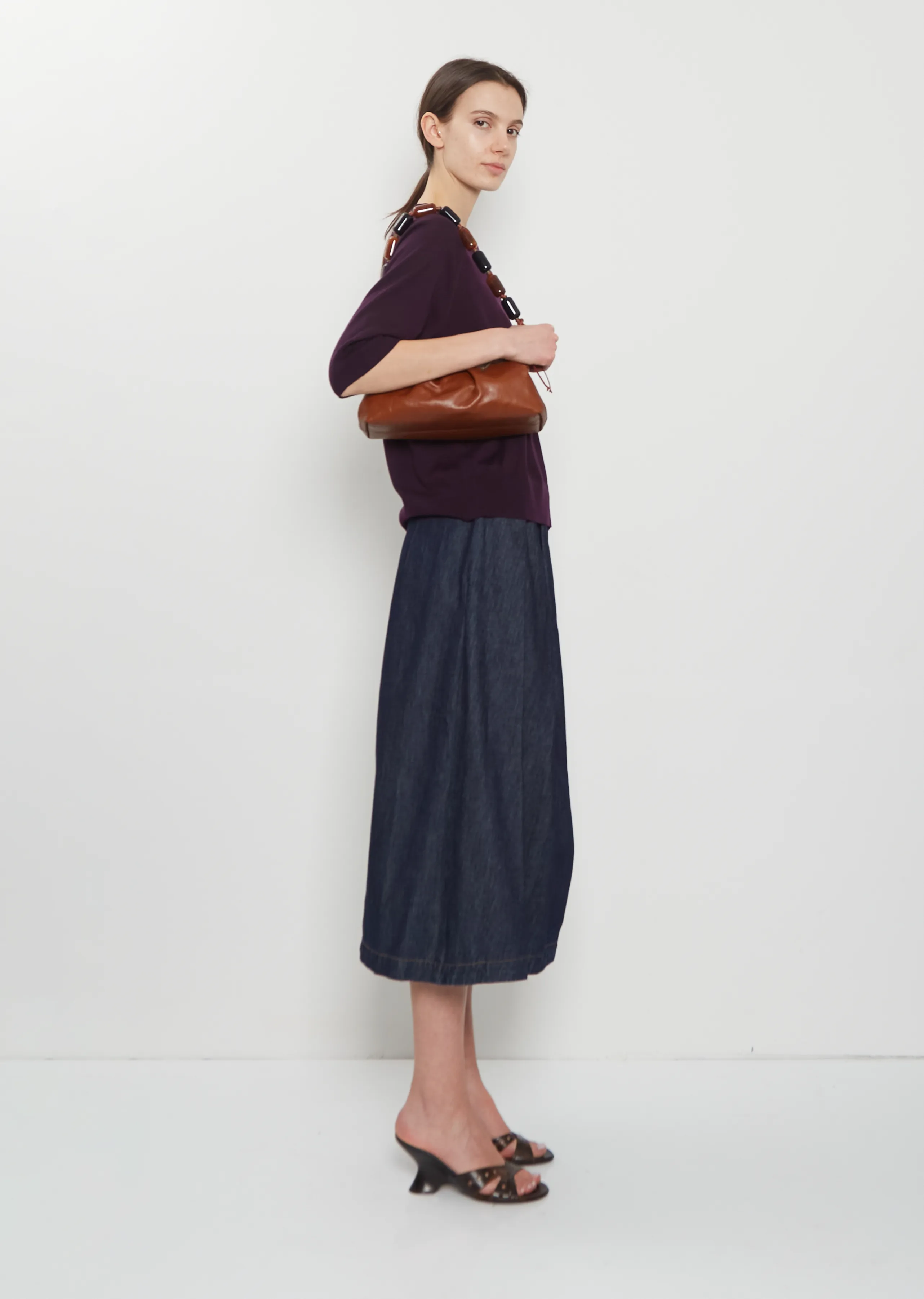 Folded Leather Crisp Bag sold by La Garconne product image thumbnail 4