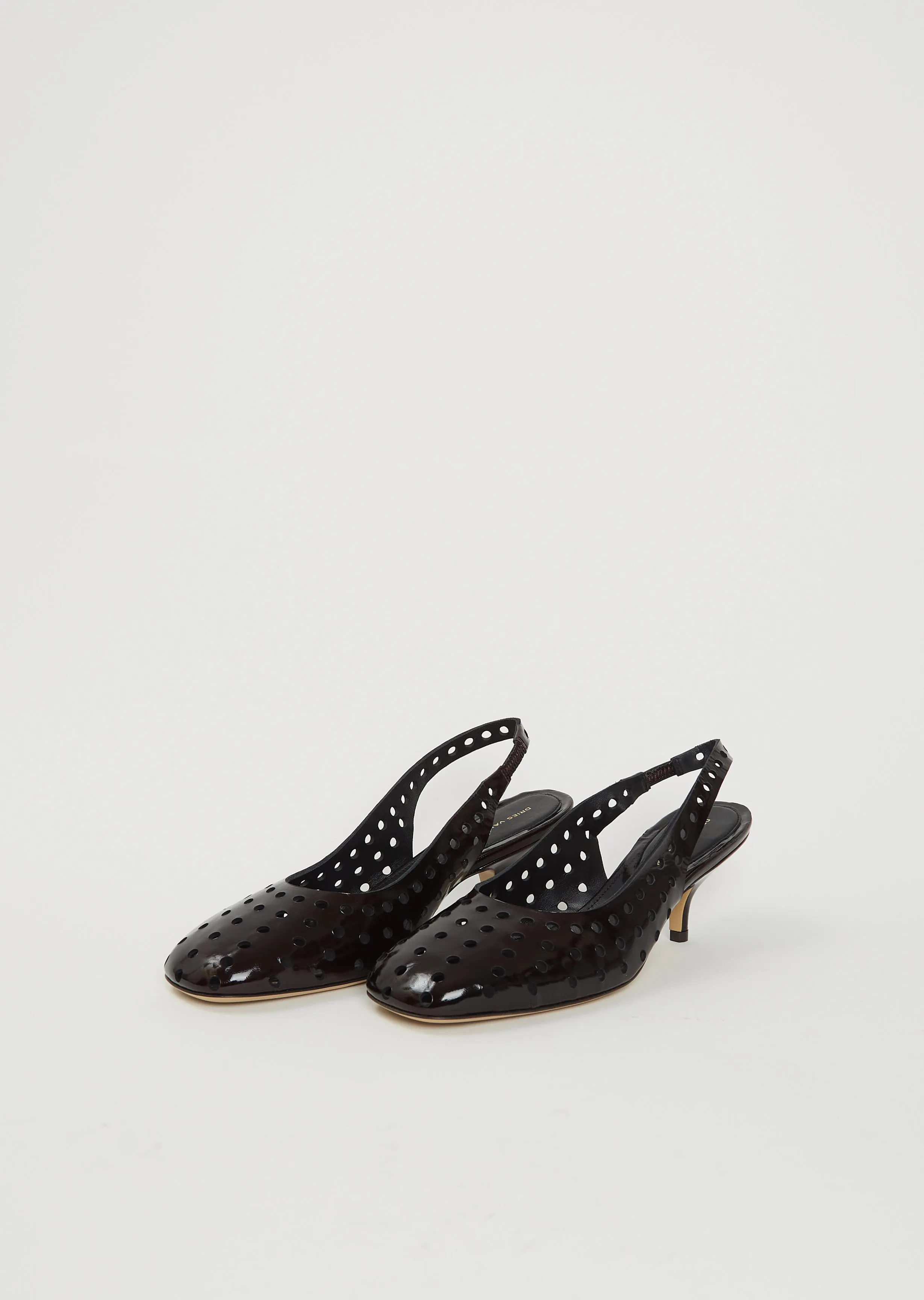 Perforated Leather Slingback Heels sold by La Garconne product image thumbnail 2