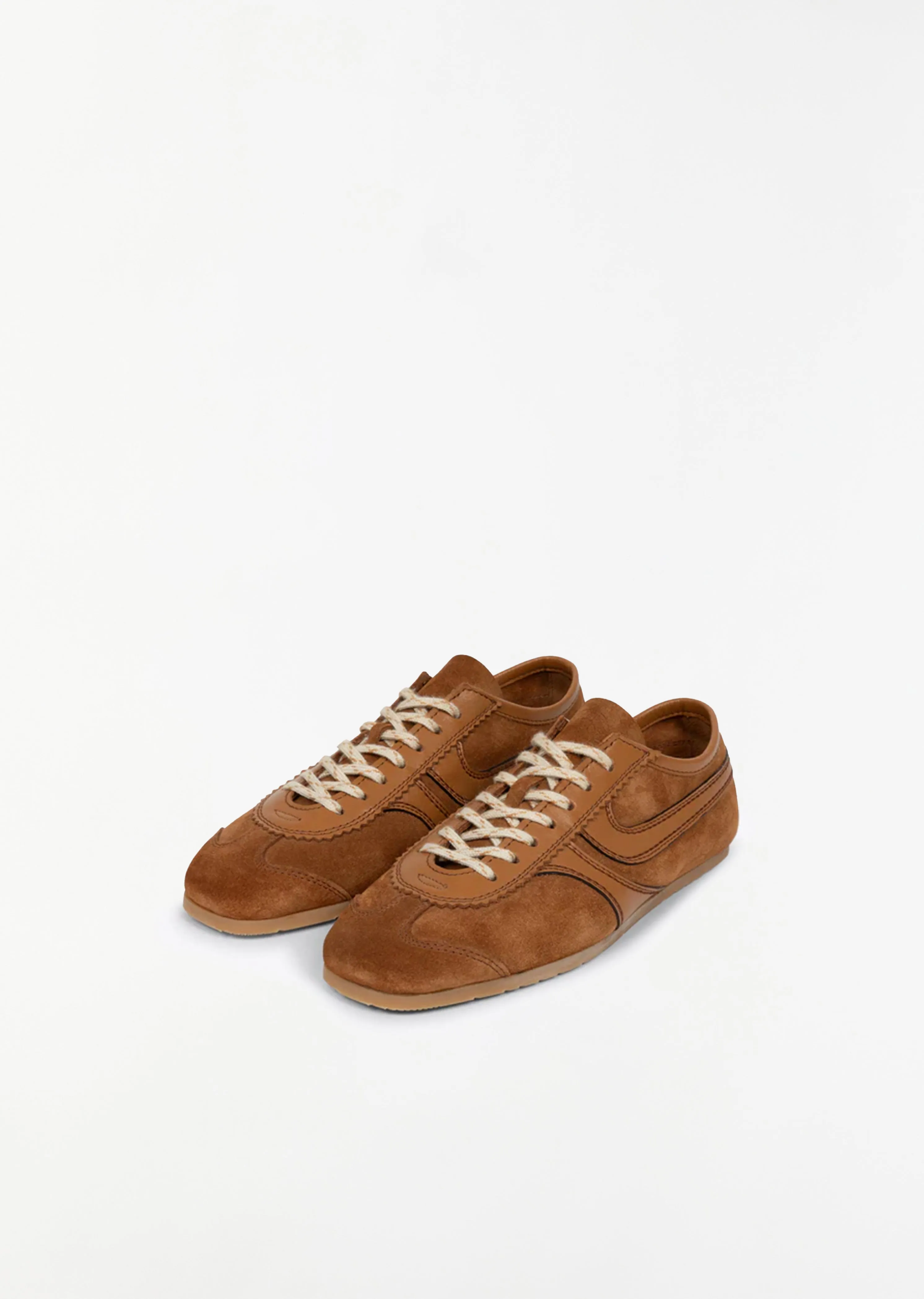 Leather Suede Trainerr — Tan sold by La Garconne product image thumbnail 2
