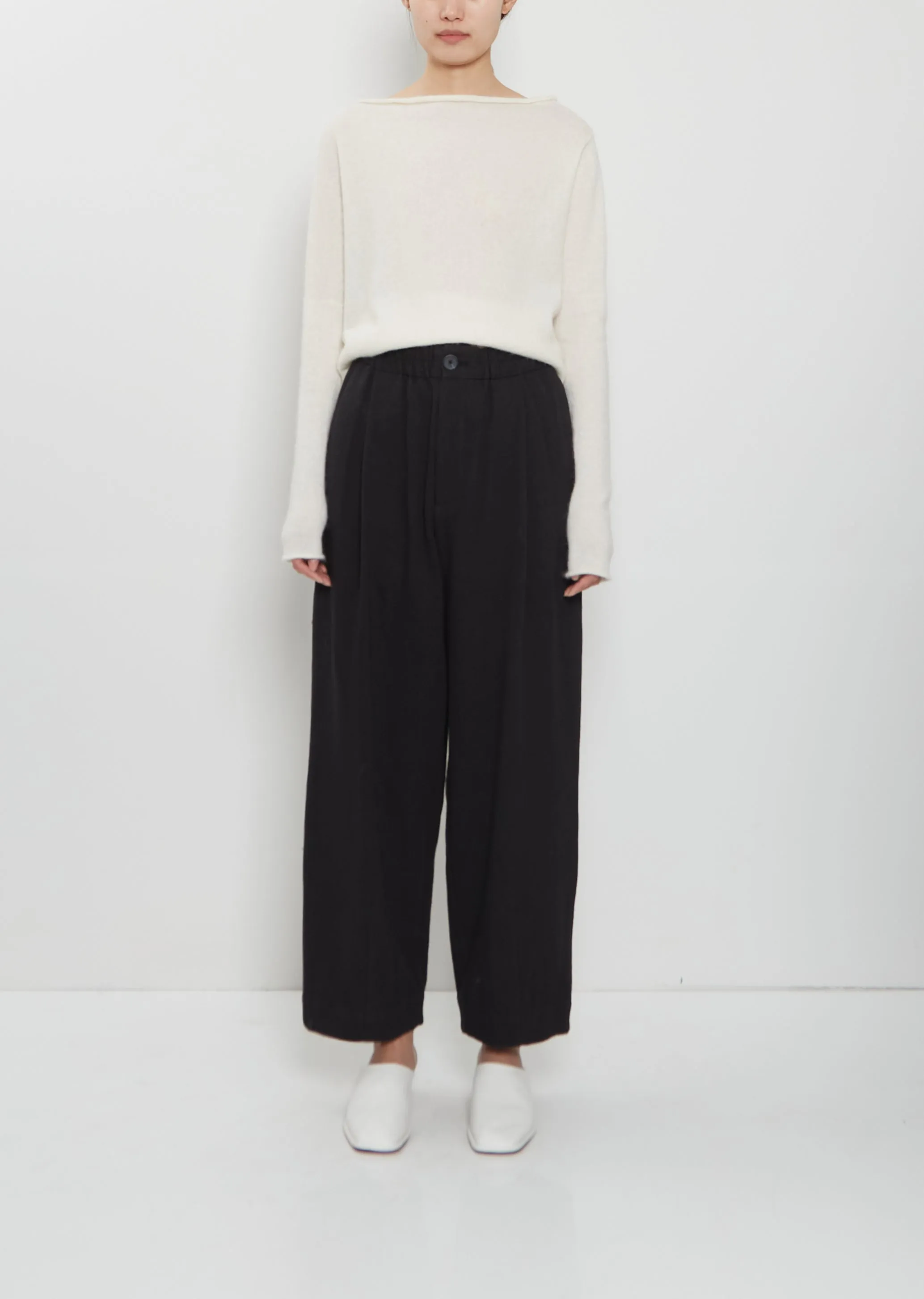 Matte Linen Cotton Pants sold by La Garconne