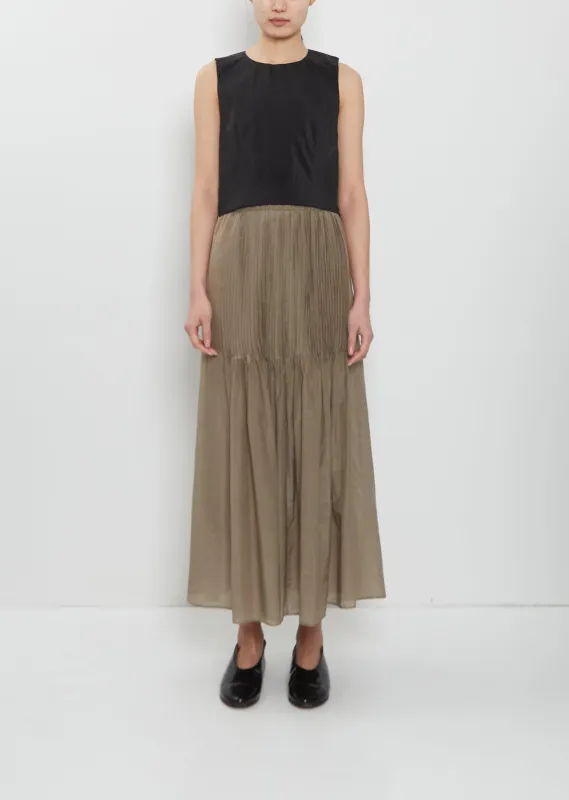 Sheer Cotton Silk Pleat Skirt made by Lauren Manoogian