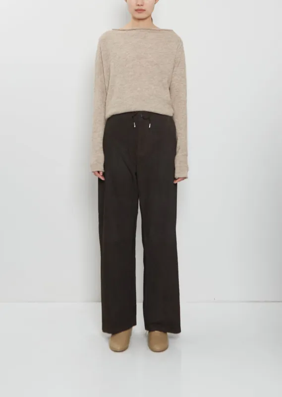 Suede Gallery Trouser sold by La Garconne