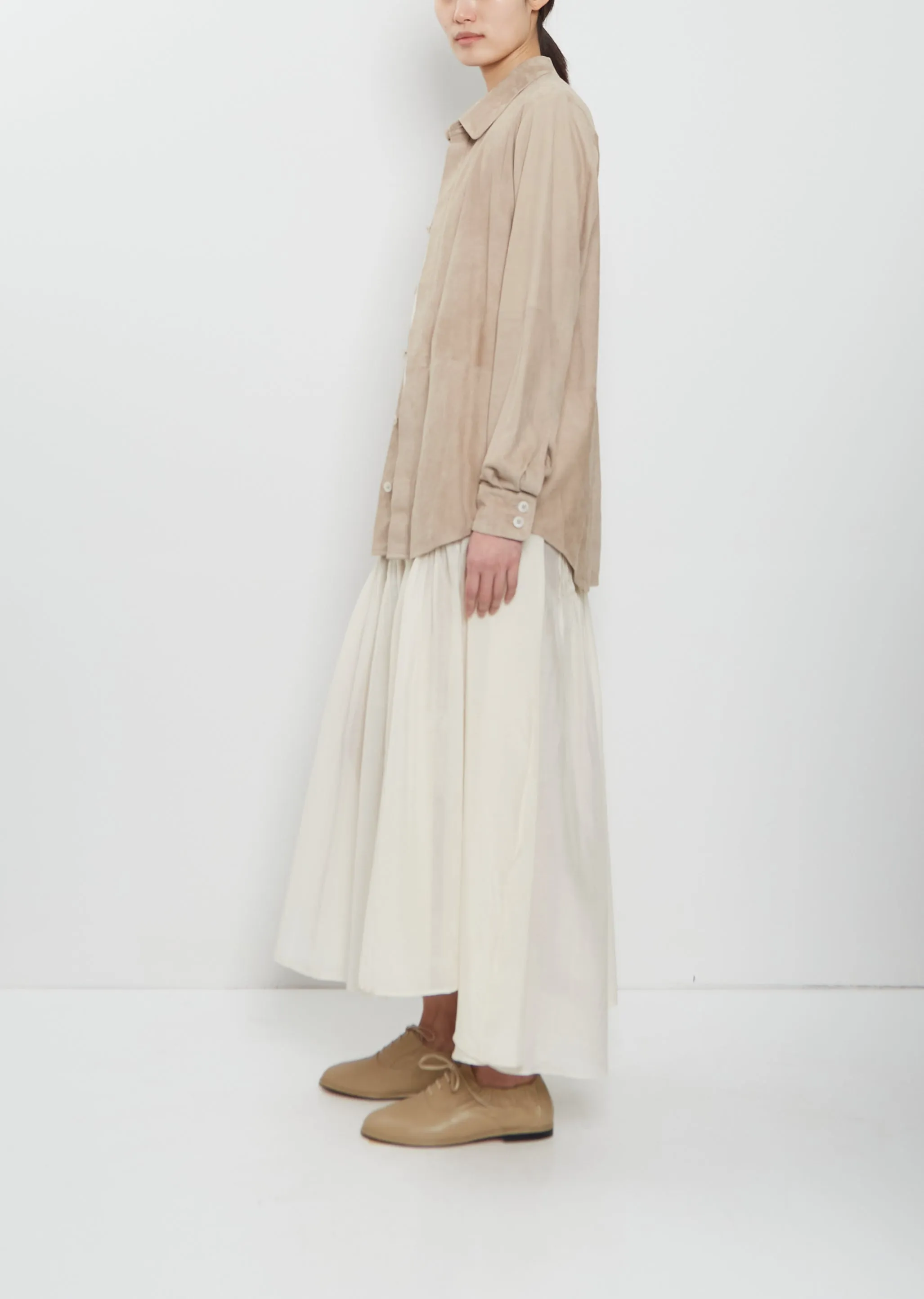Suede Paneled Shirt sold by La Garconne product image thumbnail 2