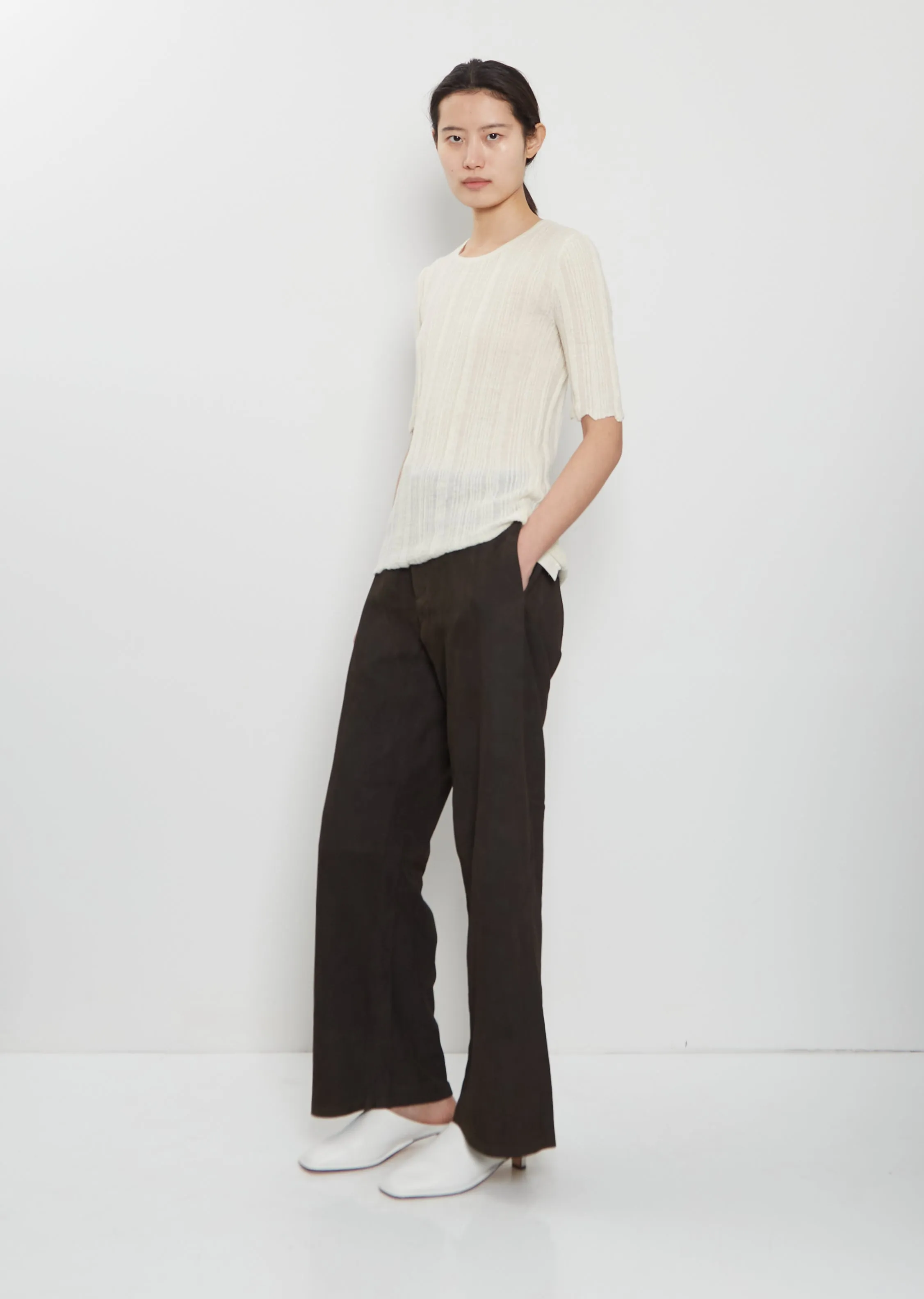 Plisse Alpaca Silk Tee sold by La Garconne product image thumbnail 4