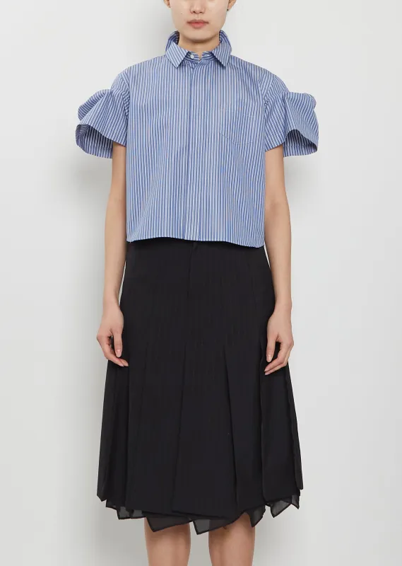 Poplin Pleated Shirt sold by La Garconne