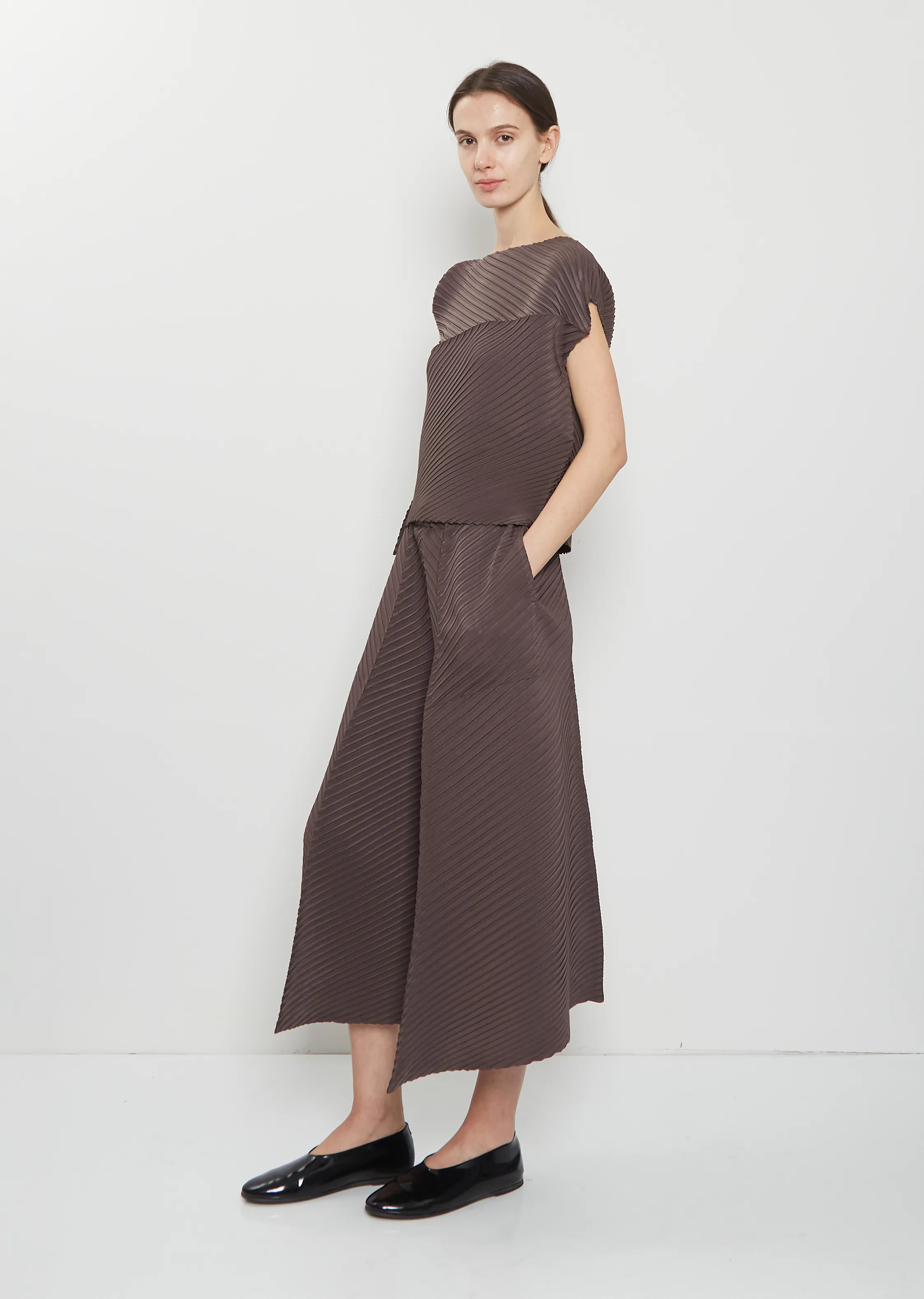 Plaster Pleats Solid Pants sold by La Garconne product image thumbnail 4