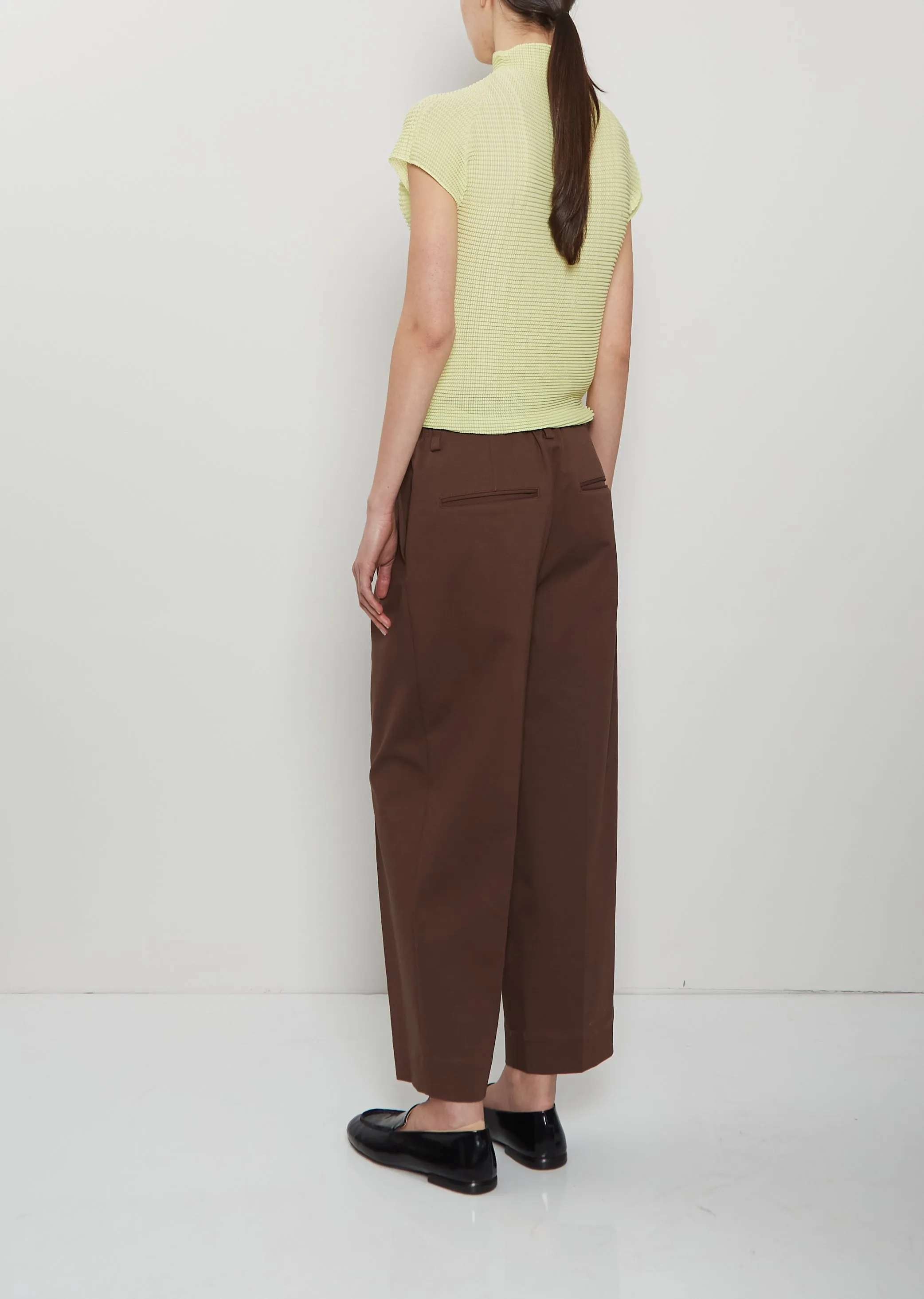 Simple Ensemble Cotton Pants — Dark Brown sold by La Garconne product image thumbnail 4