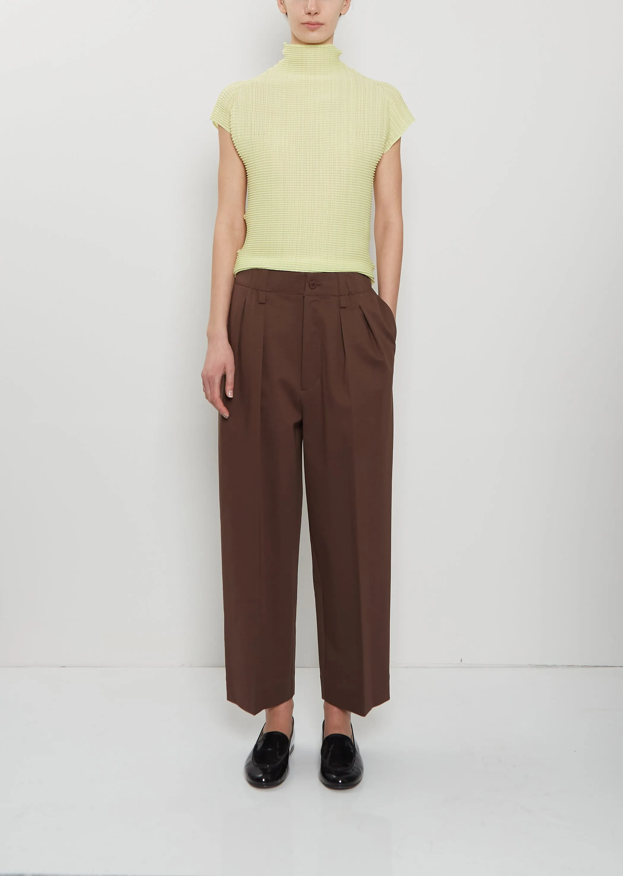Simple Ensemble Cotton Pants — Dark Brown sold by La Garconne product image thumbnail 2