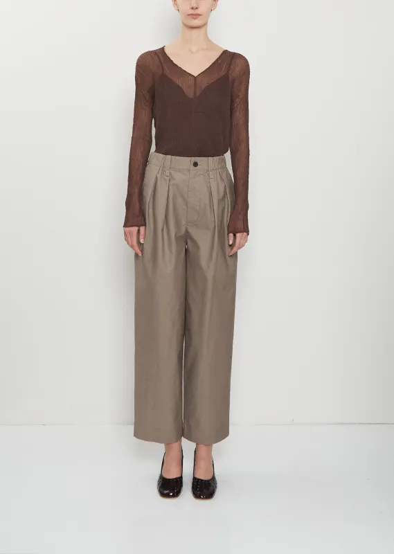 Pigment Dyed Wide Leg Pants sold by La Garconne