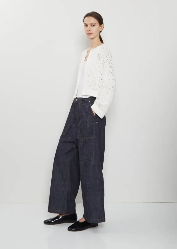 Straight Denim Trousers sold by La Garconne