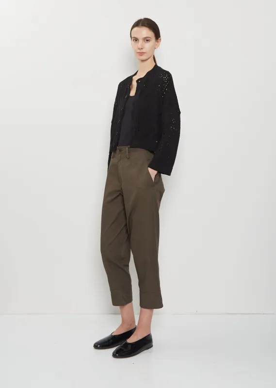 Cropped Semi-Wide China Pant sold by La Garconne