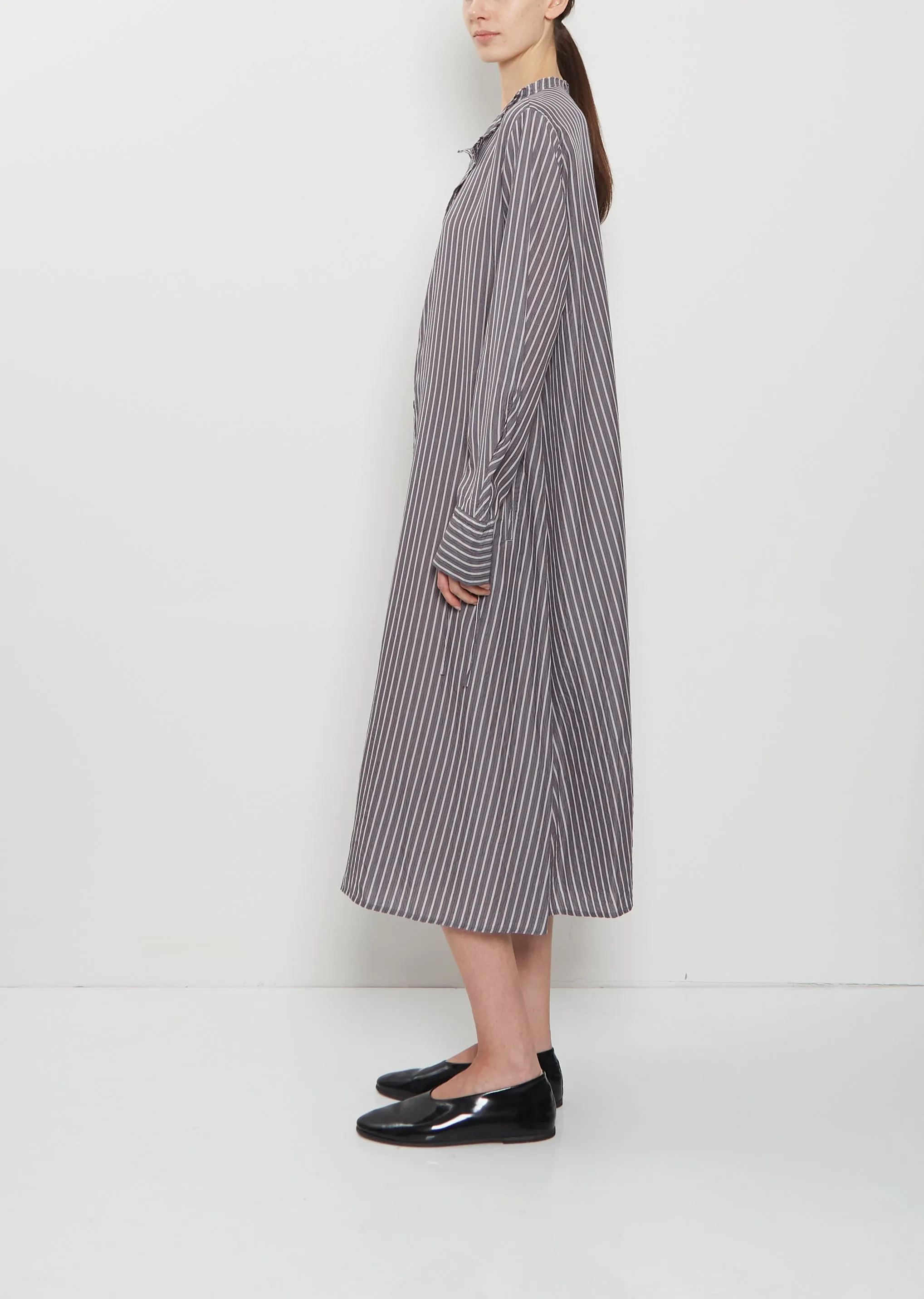 Collarless A-Line Shirt Dress sold by La Garconne product image thumbnail 3