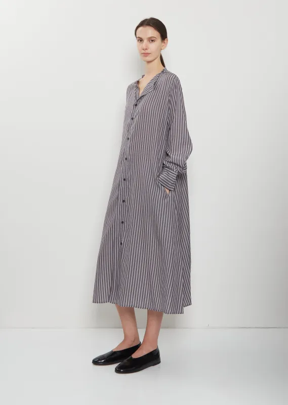 Collarless A-Line Shirt Dress sold by La Garconne