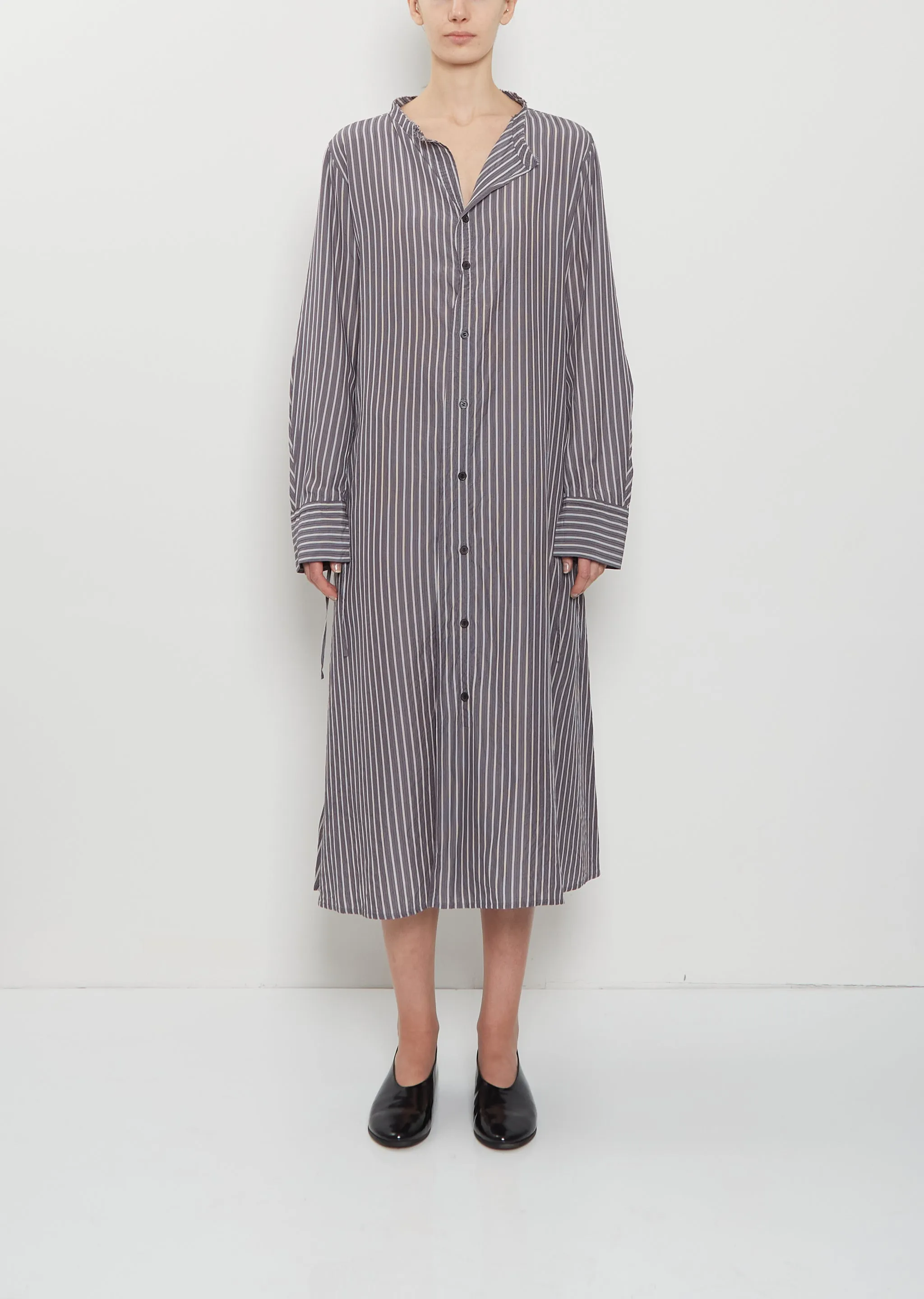 Collarless A-Line Shirt Dress sold by La Garconne product image thumbnail 2