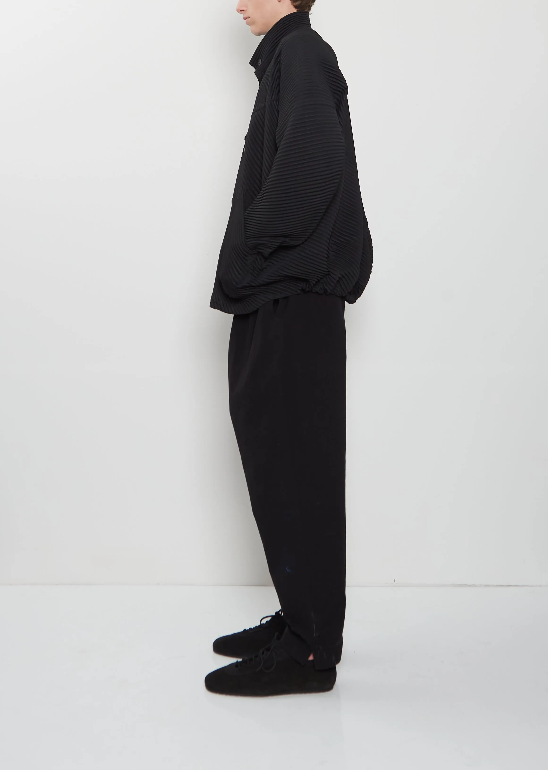 Pleated Buttons Blouson — Black sold by La Garconne product image thumbnail 2