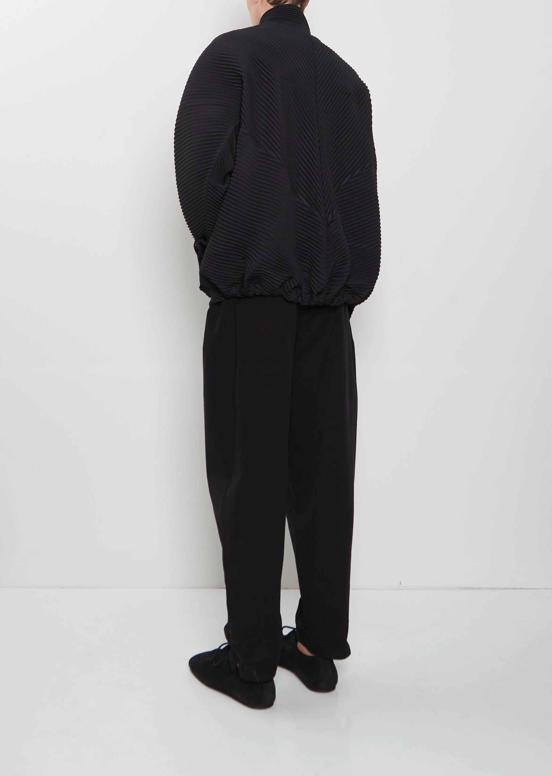 Pleated Buttons Blouson — Black sold by La Garconne product image thumbnail 3