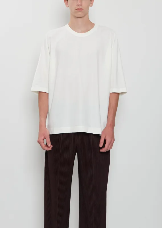 Release-T Cotton Basic Tee — White sold by La Garconne