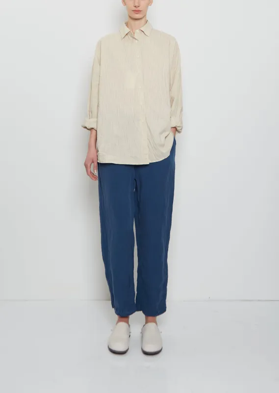 Fabi Linen Pant — Blue sold by La Garconne