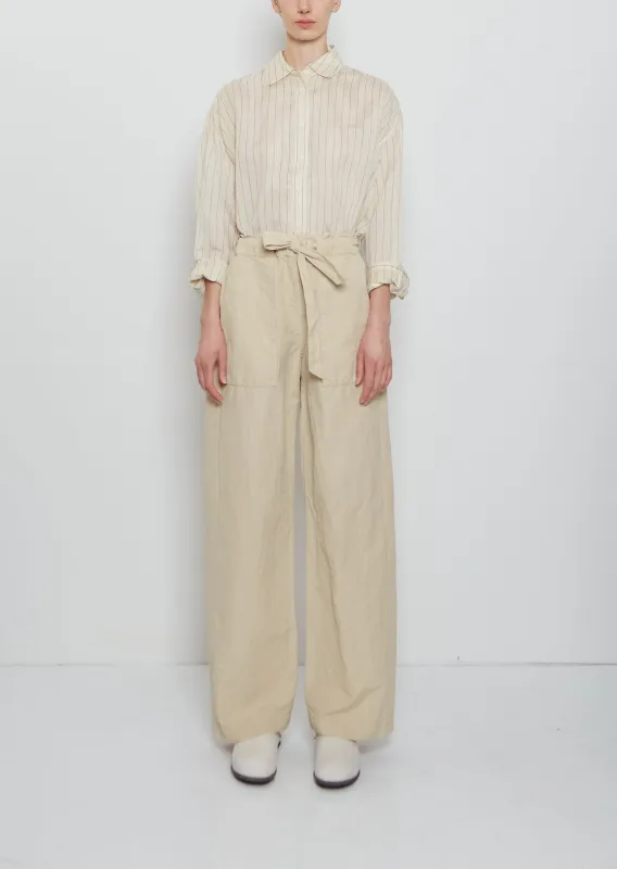 Row Cotton Linen Pant sold by La Garconne