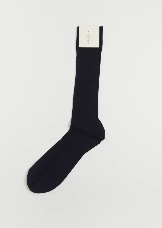 Bio Organic Cotton Socks — Navy sold by La Garconne