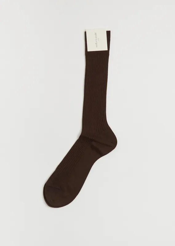 Bio Organic Cotton Socks — Dark Brown sold by La Garconne
