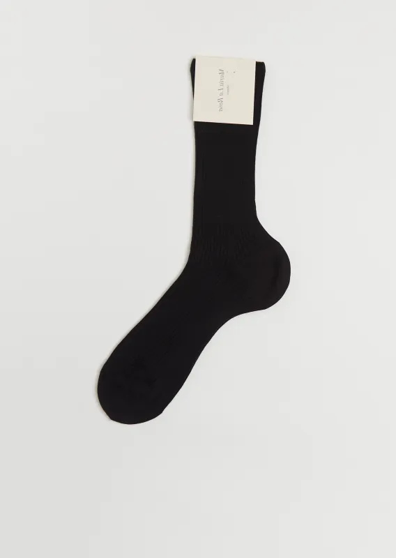 Organic Cotton Socks — Black sold by La Garconne