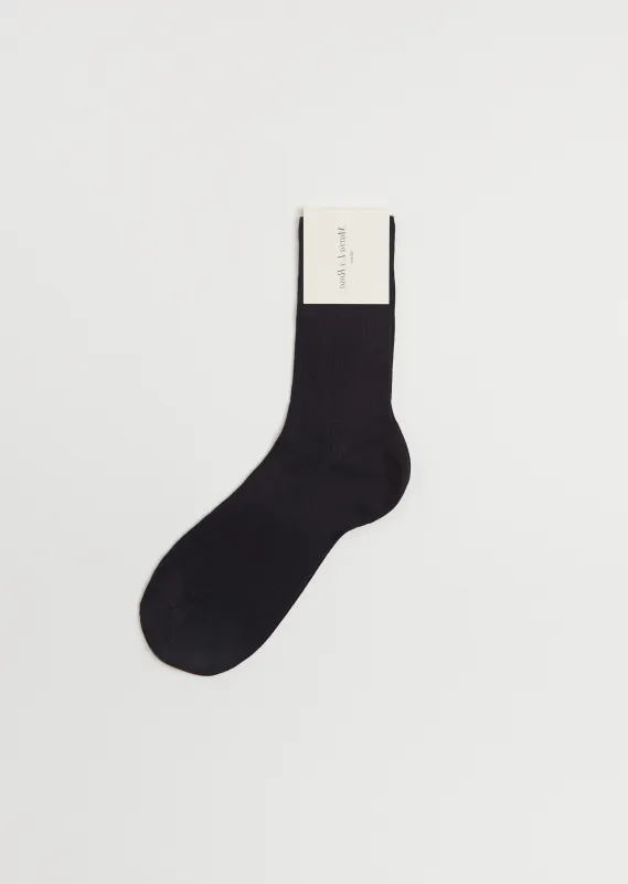 One Ribbed Silk Socks — Emporio sold by La Garconne