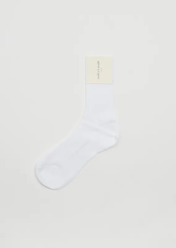 Bio Organic Cotton Socks — White made by Maria La Rosa