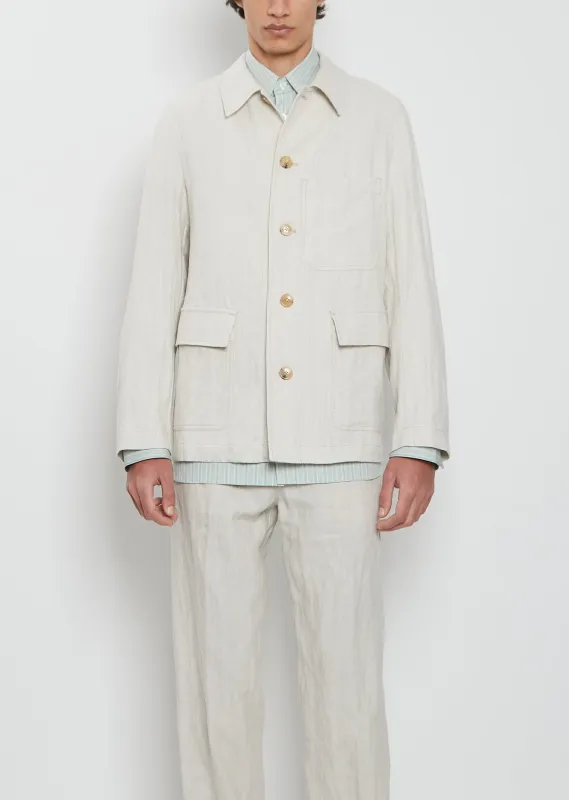 Braxton Cotton Linen Jacket made by La Garconne