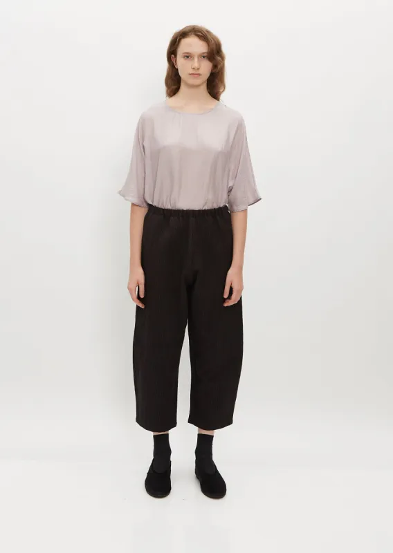 Cropped Balloon Trousers — Chocolate sold by La Garconne