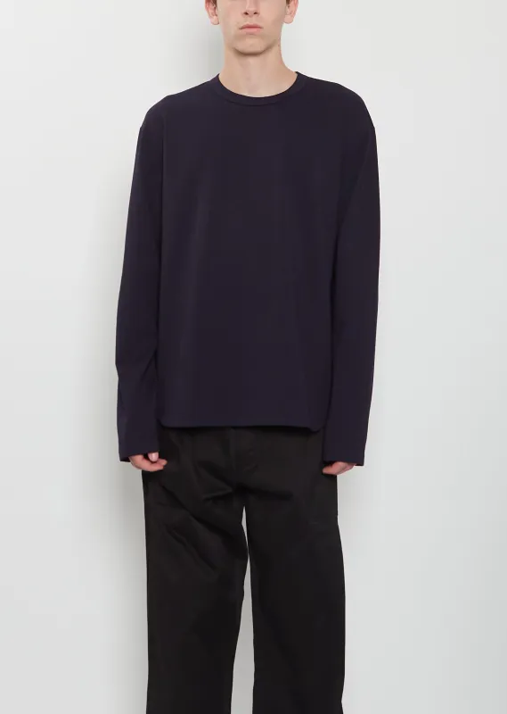 Cotton Long Sleeve T-Shirt — Navy made by Junya Watanabe
