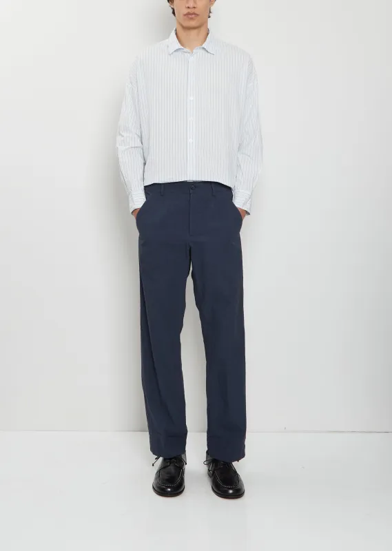 Andrew Cotton Pants — Navy sold by La Garconne
