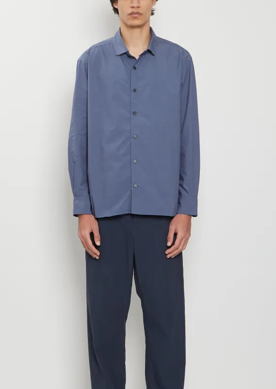 Farmer Cotton Shirt — Blue sold by La Garconne