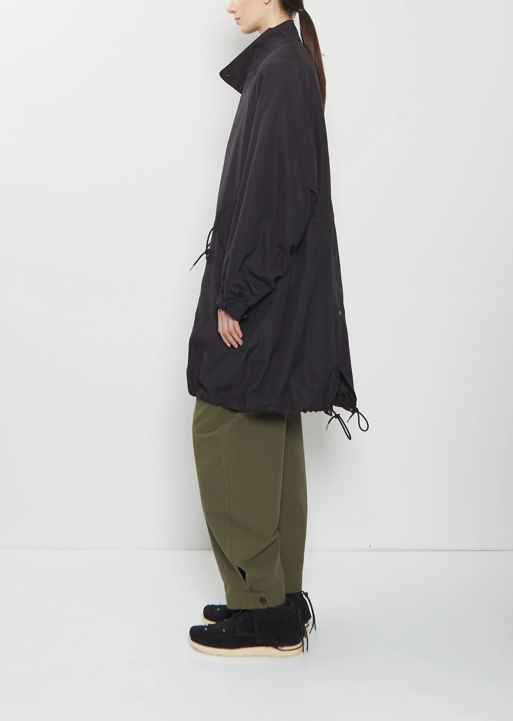 Six-Five Fishtail Silk Wool Parka — Black sold by La Garconne product image thumbnail 2