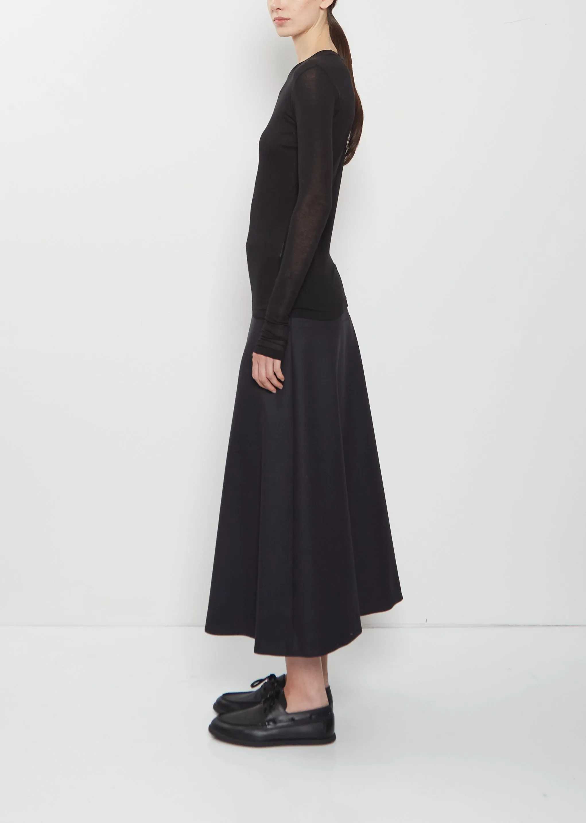 Super High Gauge Sheer Rib L/S Tee — Black sold by La Garconne product image thumbnail 2