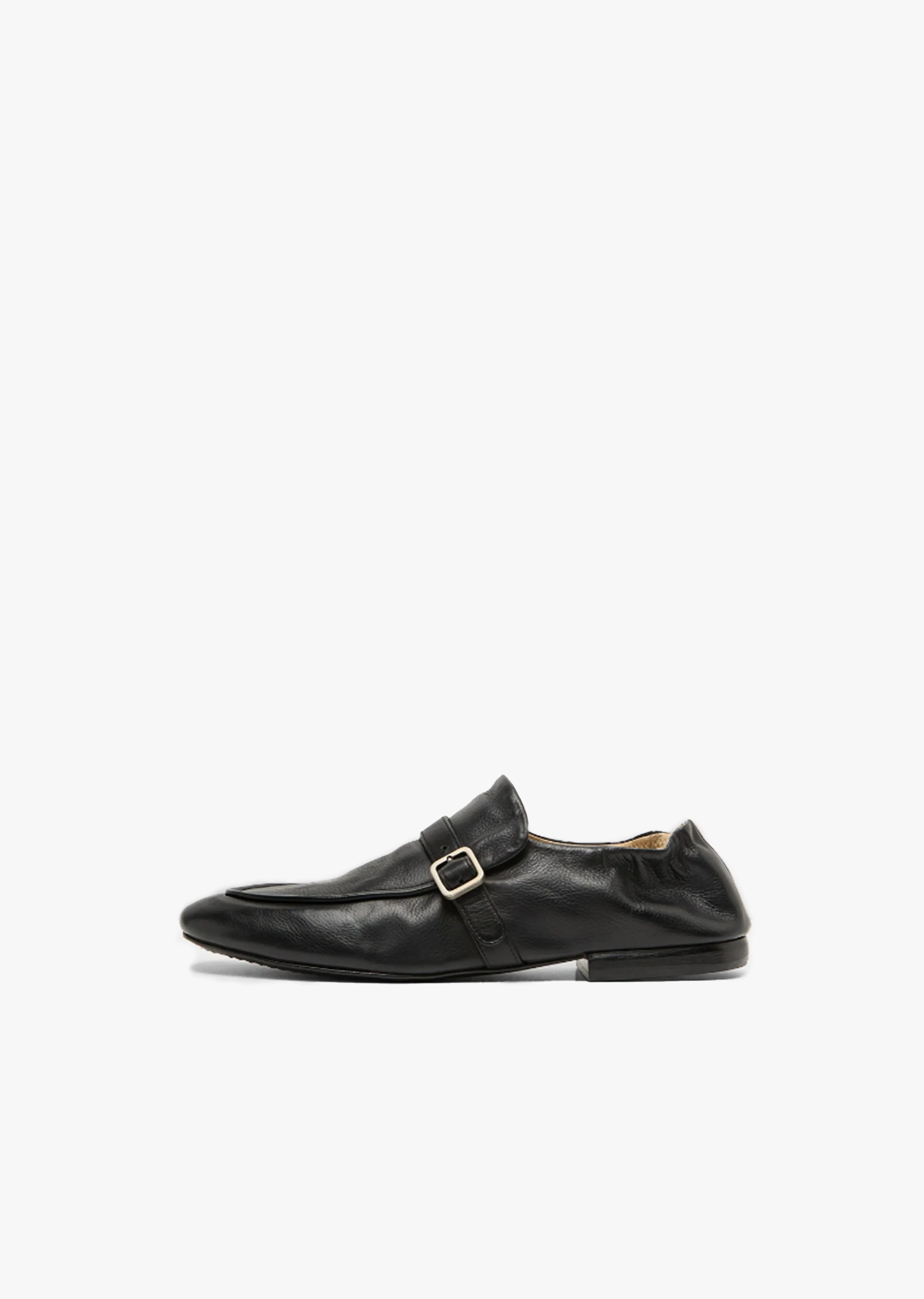 Mandolo Buckled Leather Loafer sold by La Garconne