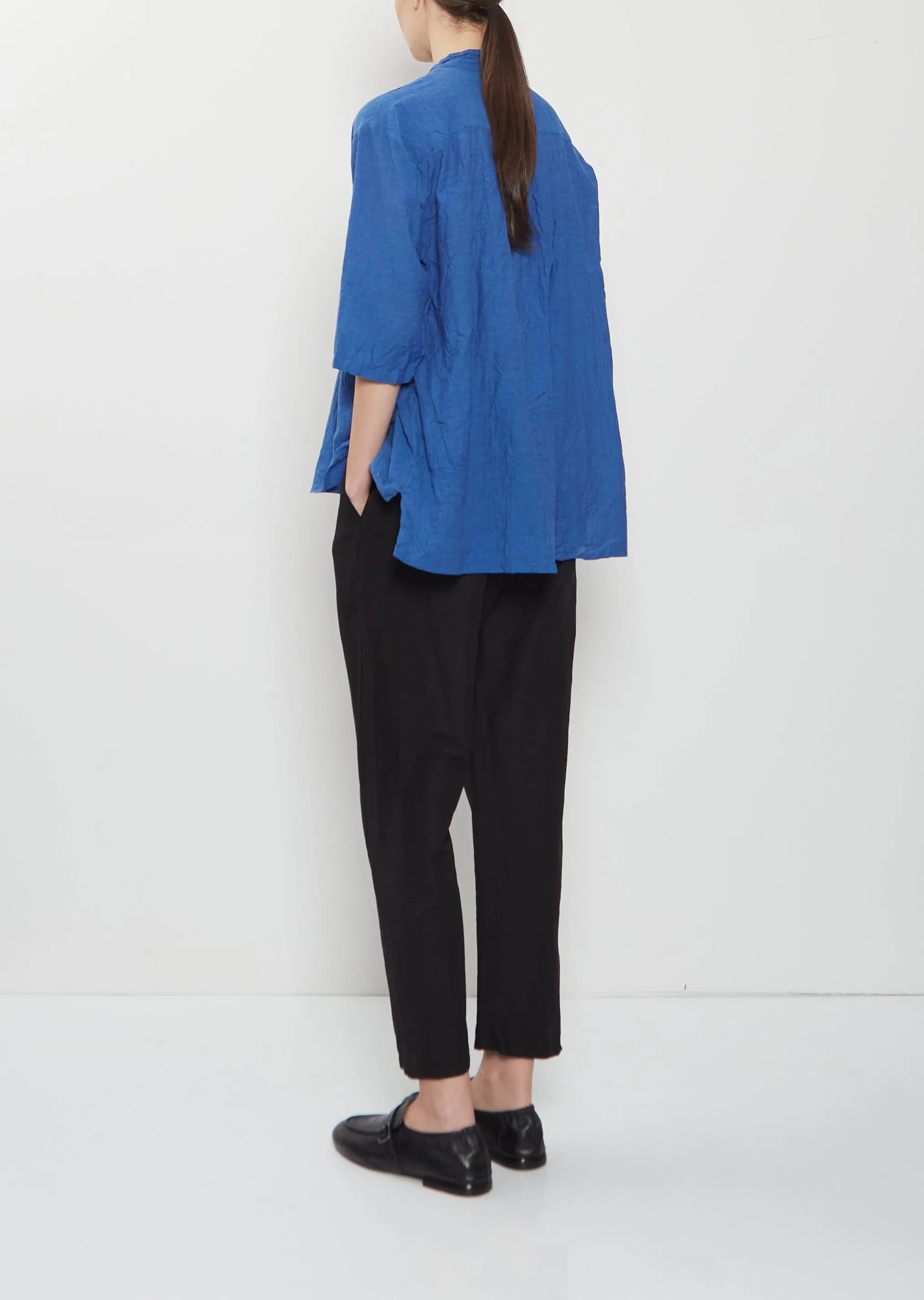 Organic Cotton Pullover Blouse — Blue sold by La Garconne product image thumbnail 3