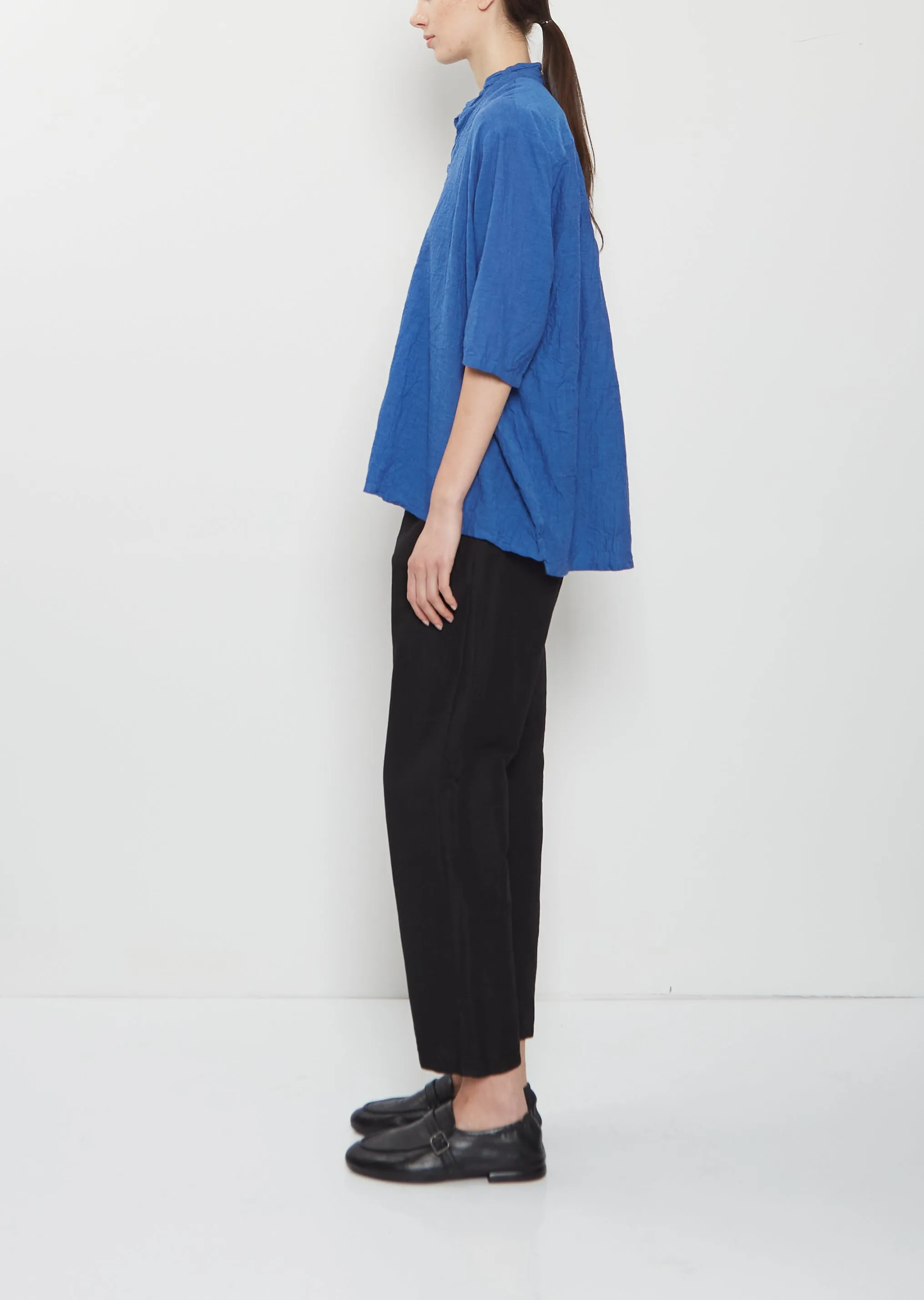 Organic Cotton Pullover Blouse — Blue sold by La Garconne product image thumbnail 2