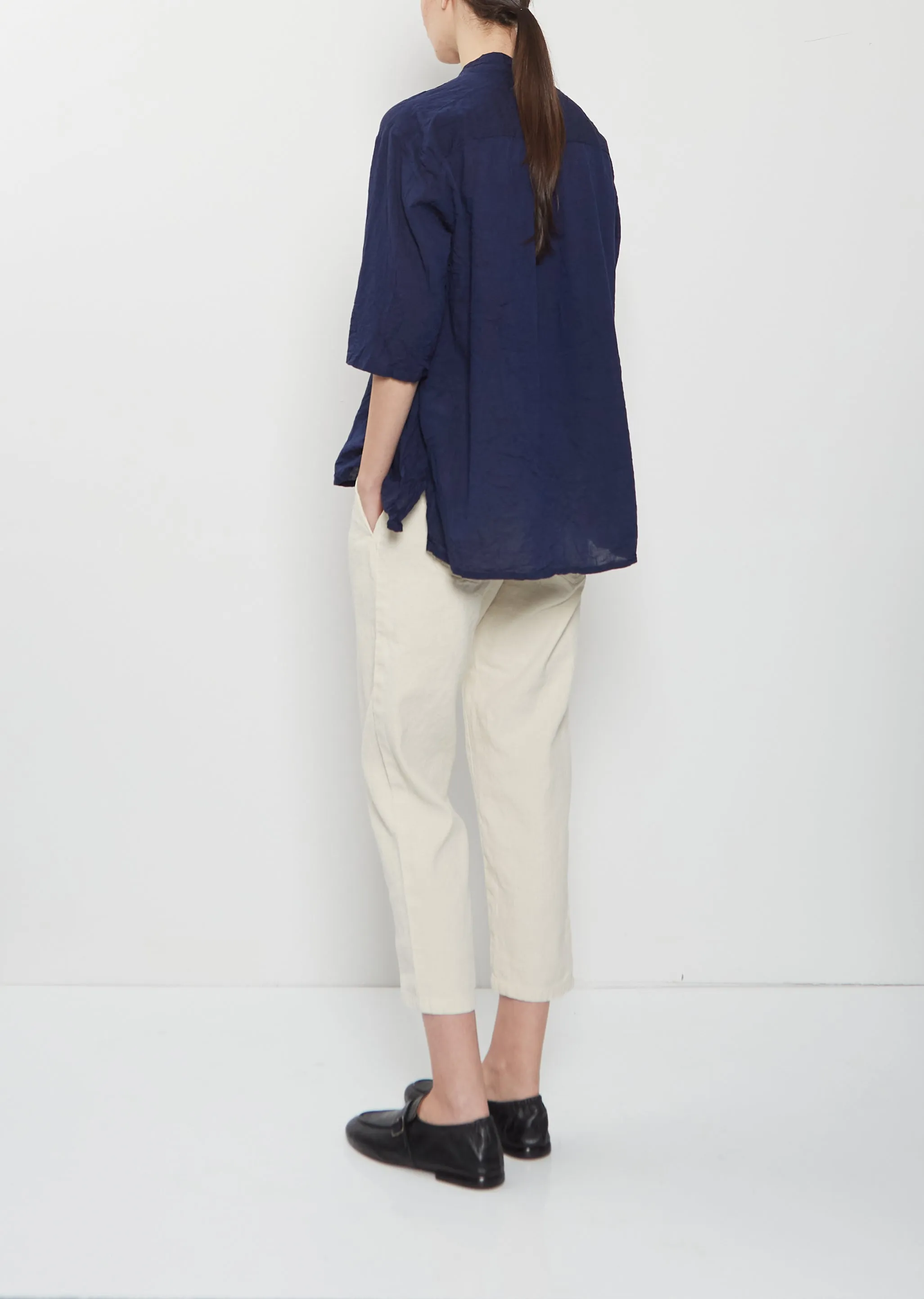 Organic Cotton Pullover Blouse — Navy sold by La Garconne product image thumbnail 3
