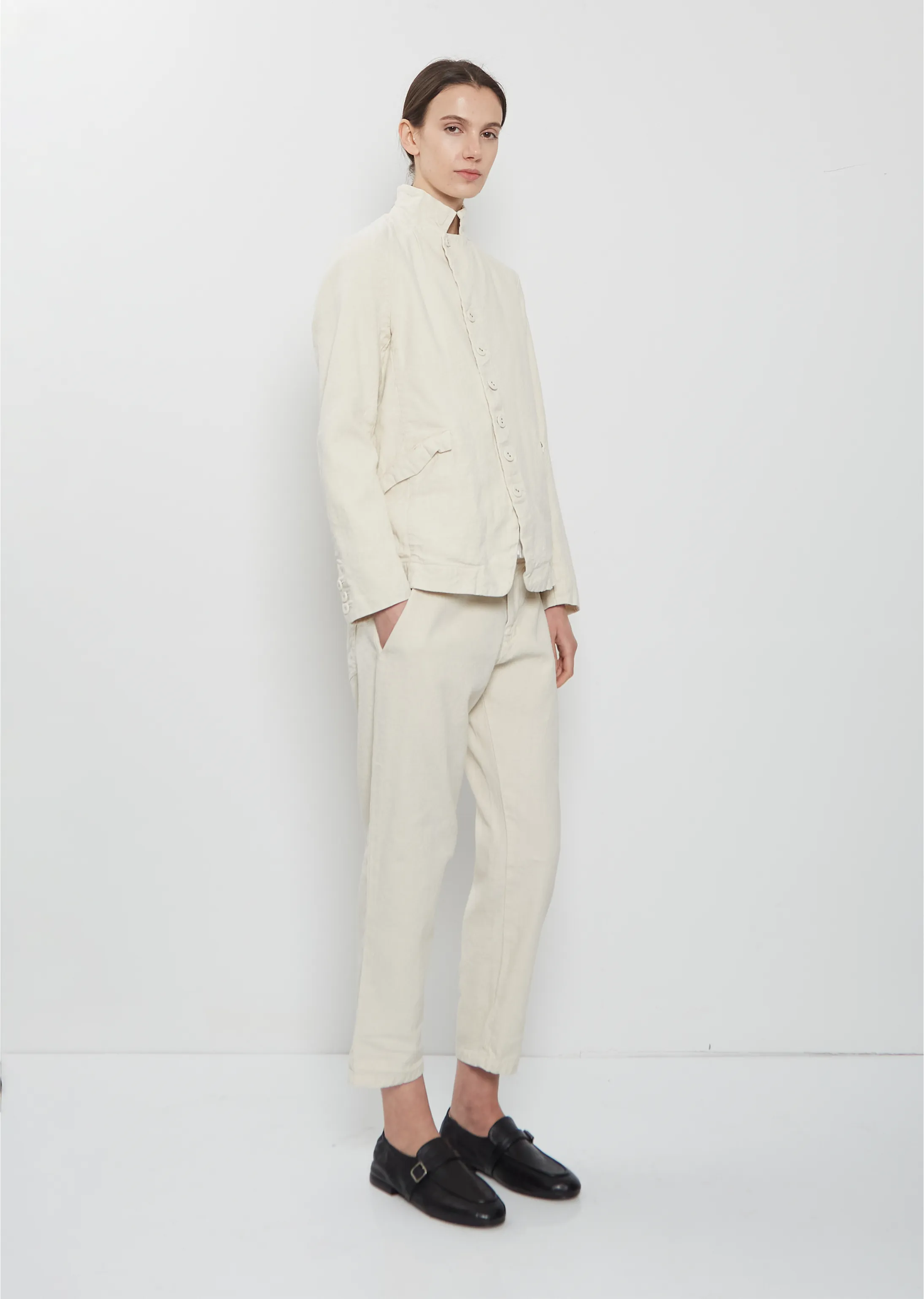 Linen Cotton Tailored Jacket — Ivory sold by La Garconne product image thumbnail 5
