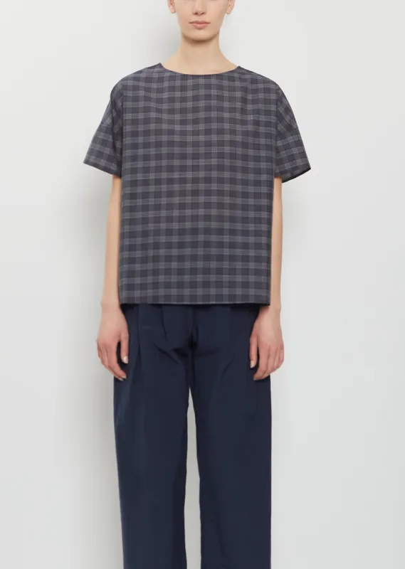 Short Sleeve Cotton Silk Top sold by La Garconne