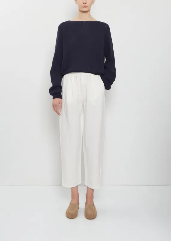 Linen Tapered Trousers — Meringue made by A Punto B