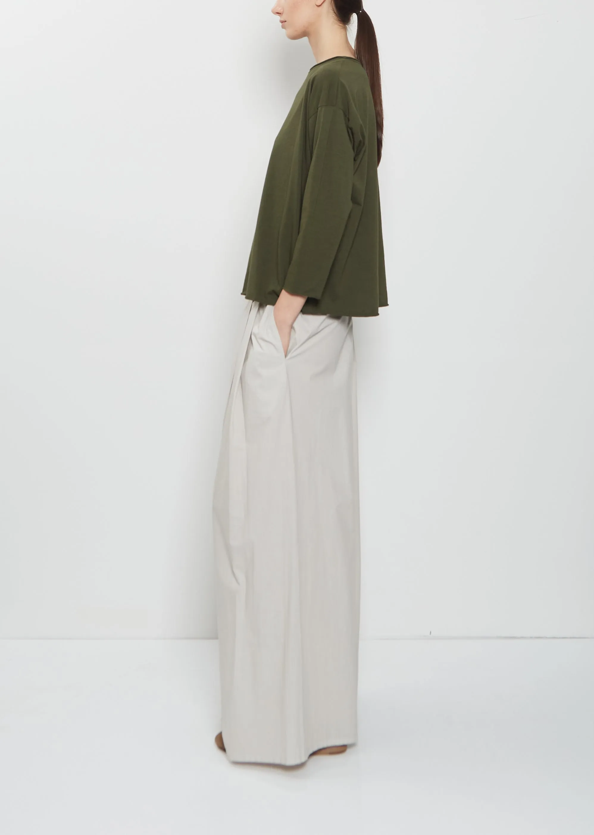 Lolita Stretch Cotton Jersey Top — Olive sold by La Garconne product image thumbnail 2