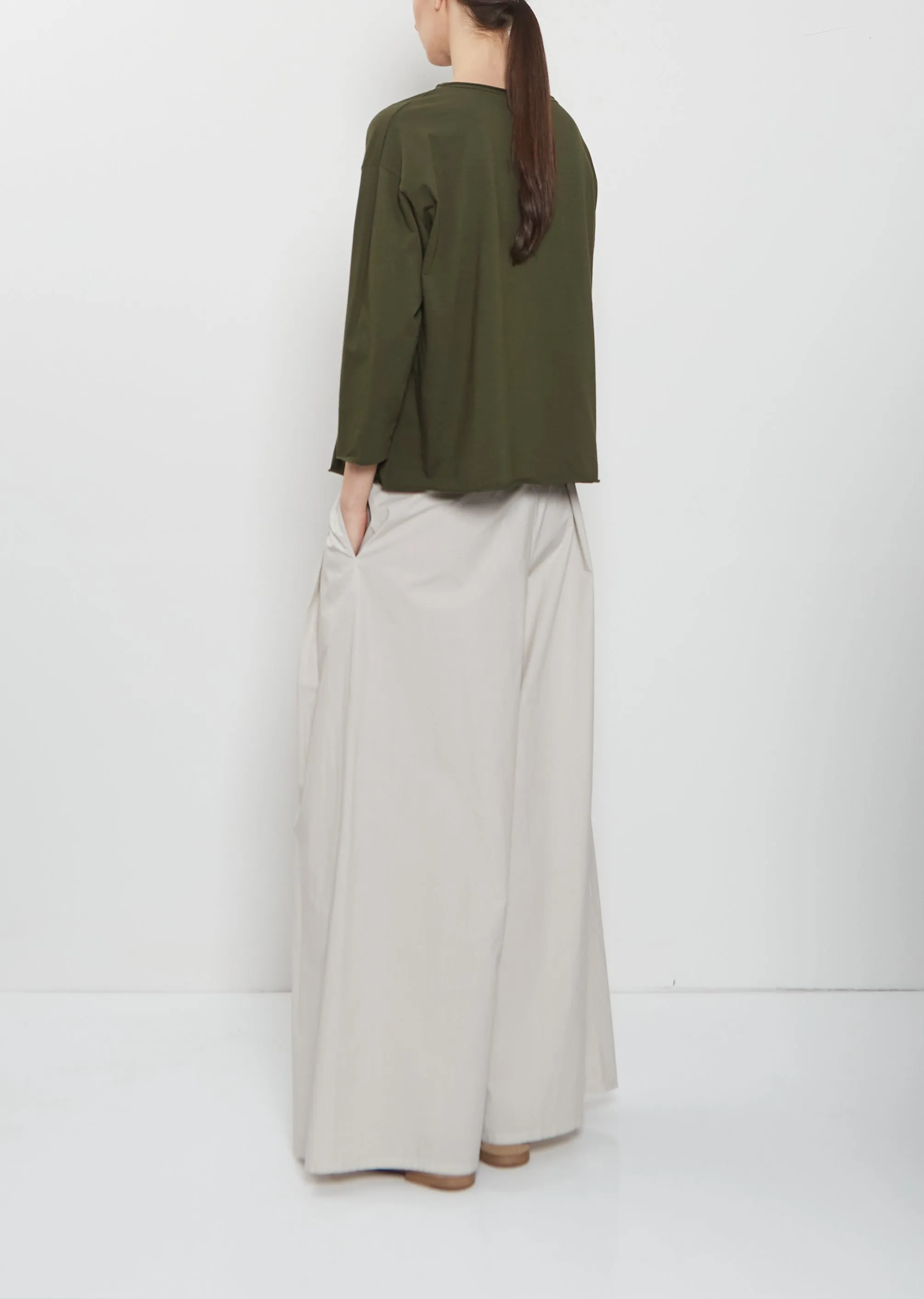 Lolita Stretch Cotton Jersey Top — Olive sold by La Garconne product image thumbnail 3