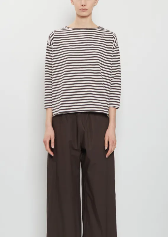 Lolita Stretch Cotton Jersey Top — Stripes sold by La Garconne