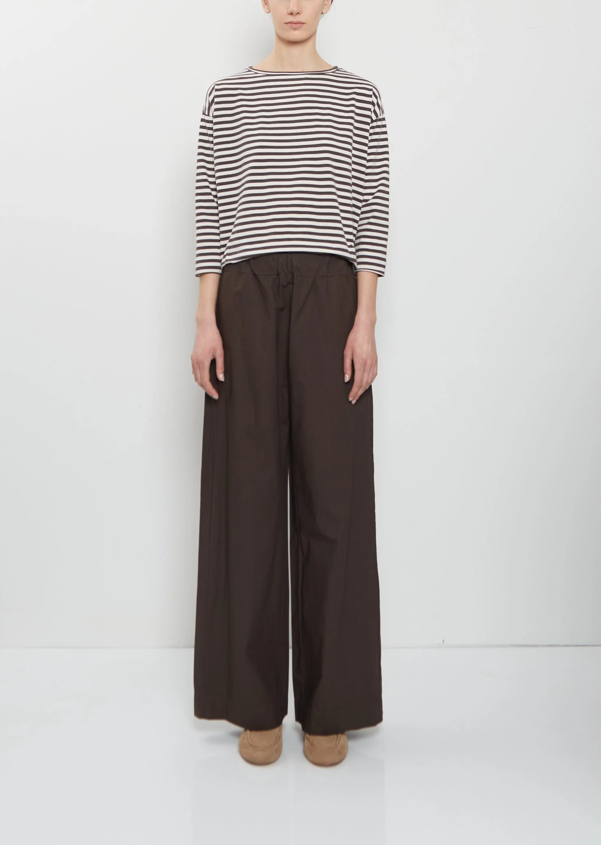 Diana Cotton Clara Pant — Maron sold by La Garconne